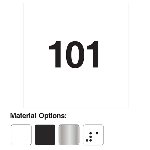 Unit Number Signs, Square