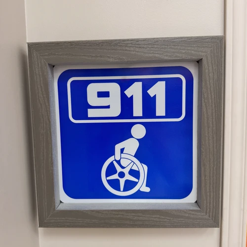 EMS 911 Wheelchair Notification Sign