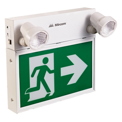 Steel LED Running Man Exit Sign Combo Unit with Remote Capability – Safety Media