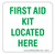"First Aid Kit Located Here" Sticker