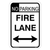 No Parking Fire Lane Sign, Vancouver Bylaw