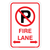 No Parking Fire Lane Sign, Saskatoon Bylaw With Arrows