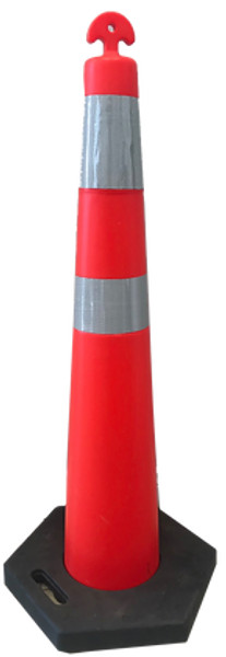 Exterior 45" Cone with Rubber Base & Reflective