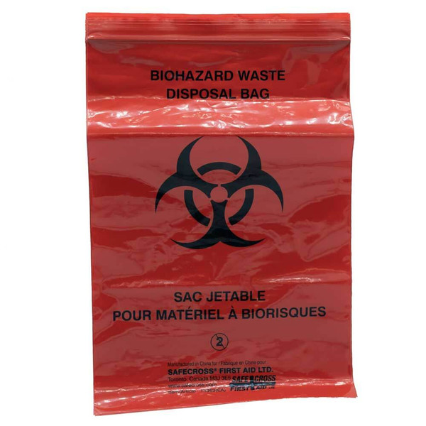 Biohazard Waste Disposal Bags, 100/pkg