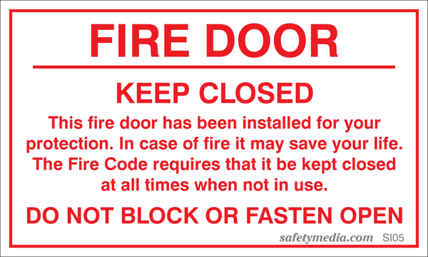 Fire Door Sticker