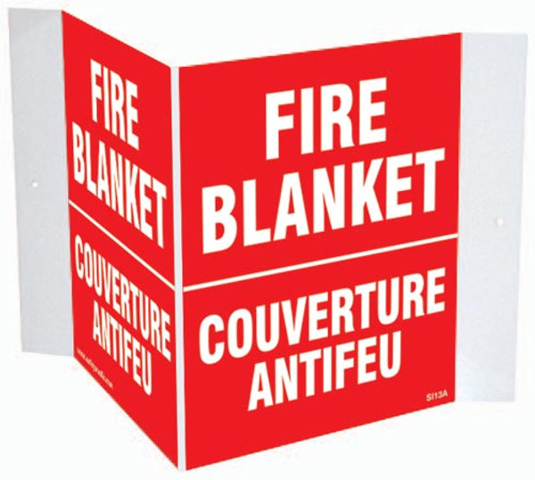 3-Way Fire Blanket Projecting Sign