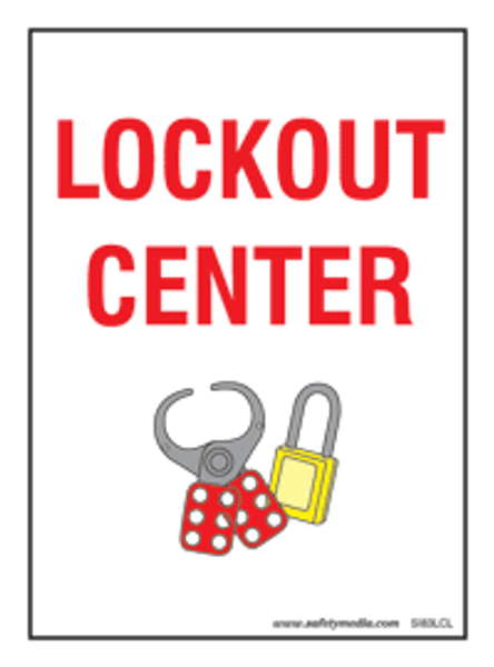 Lockout Center Sticker, 5 x 7"