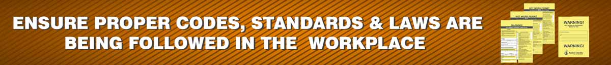 ENSURE PROPER CODES, STANDARDS & LAWS ARE BEING FOLLOWED IN THE  WORKPLACE 