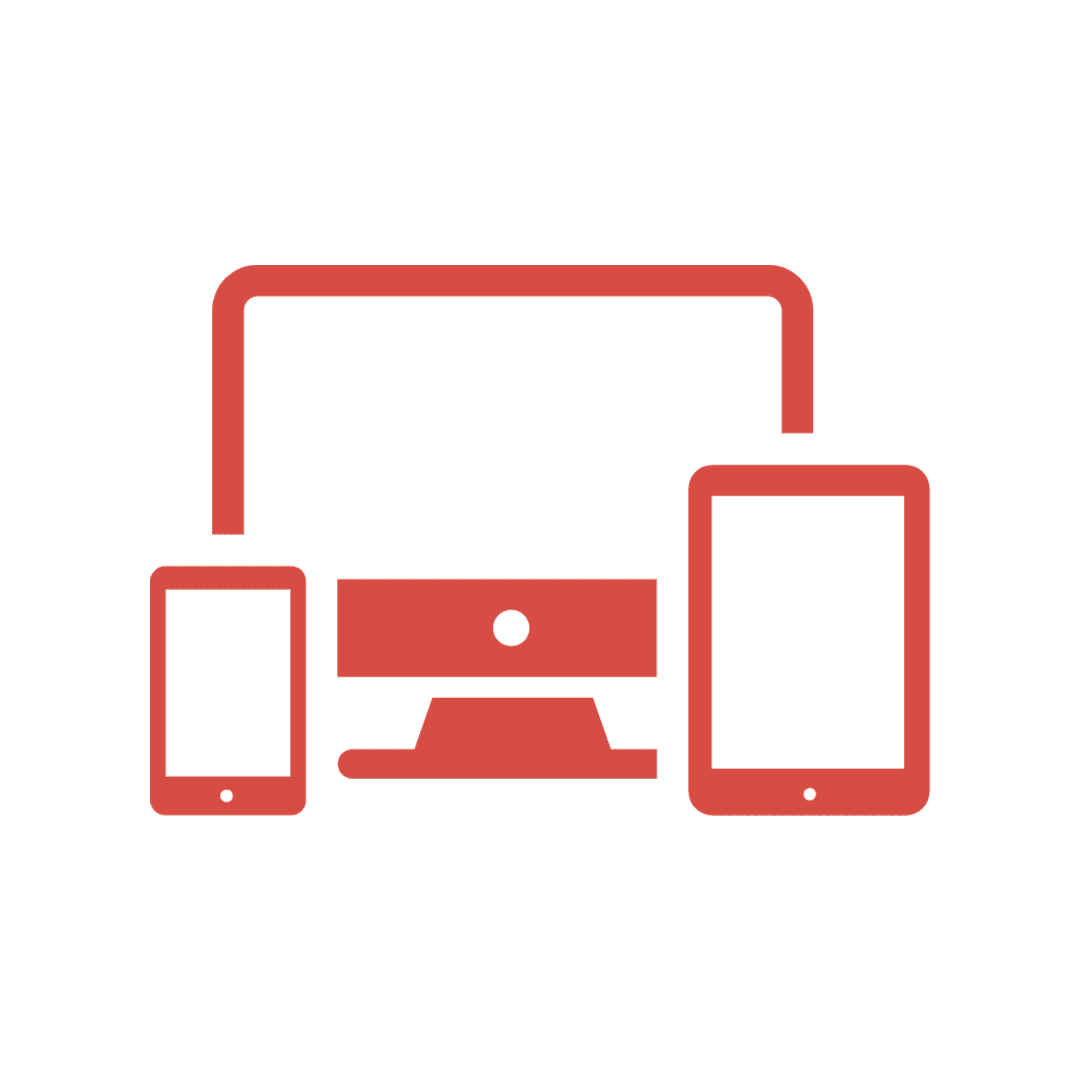 Computer, phone, tablet icons