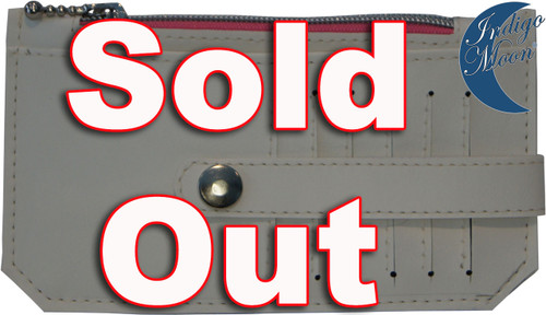 Purse Pal White Floral Salmon Zipper Front Sold