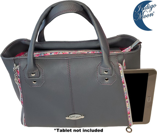 Purse Cross Body Bag Rudeneja BlueGrey Front with Tablet