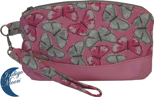 Wristlet Clematis pink base pink grey butterflies upper (Version 2) Front