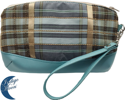 Clematis Wristlet,  Plaid, Front
