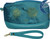Clematis Wristlet,  Aqua Blue with Flowers, Front