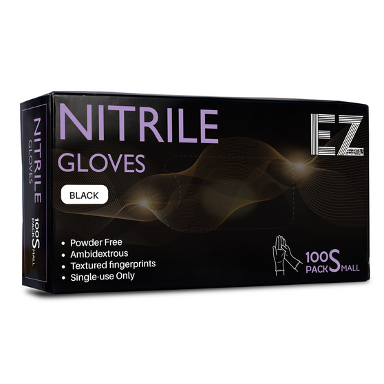EzFoil Nitrile Gloves (Black)