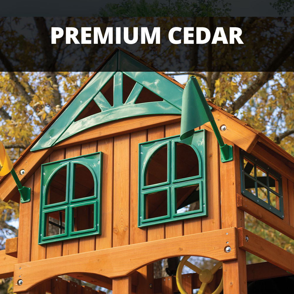 Outing II w/ Dual Slides Premium Wooden Playset