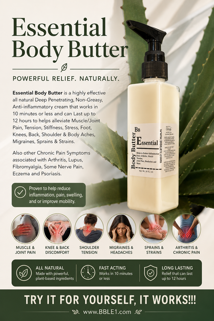 ESSENTIAL BODY BUTTER Helps RELIEVE PAIN!