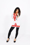 Jersey Kurti 1:  White with Red