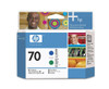 HP 70 Blue and Green Printhead