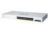 Cisco Business 220 24-Ports 10/100/1000 + 4 x Gigabit SFP Uplink Layer 2 Managed Rack-Mountable Network Switch