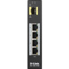 D-Link Industrial Gigabit Unmanaged PoE Switch with SFP Slot 4 Ports 2 Layer Supported Modular 1 SFP Slots Optical Fiber Twis