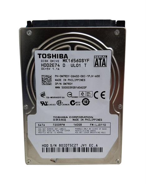 Toshiba 160GB SATA 3Gb/s 5400RPM 2.5 inch Hard Drive