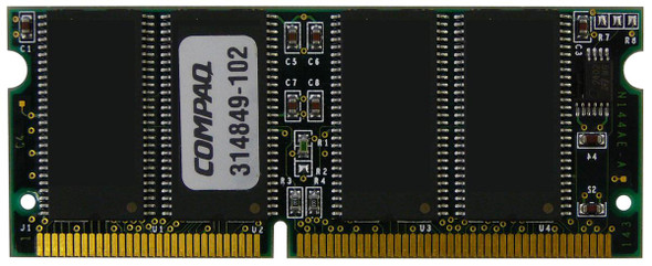 Compaq 64MB 100MHz PC100 non-ECC Unbuffered CL2 144-Pin SoDimm Memory Module