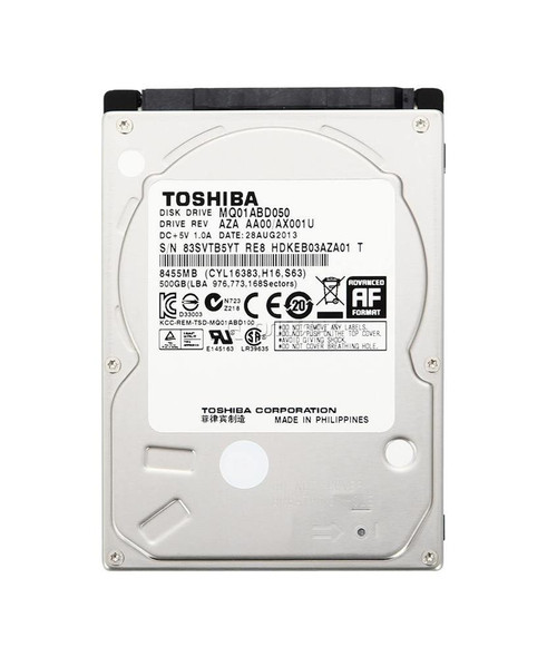 Toshiba Mobile 500GB 5400RPM SATA 3Gb/s 8MB Cache (512e) 2.5-inch Internal Hard Drive