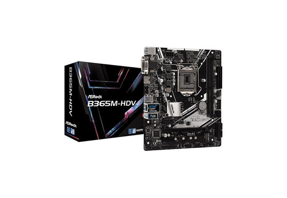 ASRock LGA1151/ Intel B365/ DDR4/ SATA3 / USB3.1/ M.2/ A&GbE/ MicroATX Motherboard