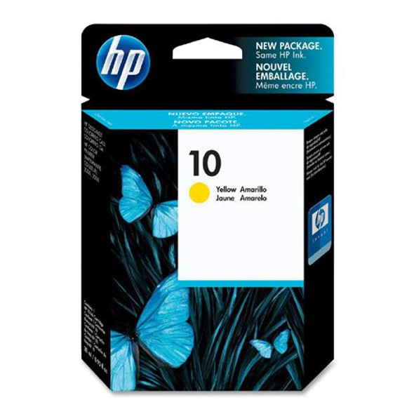 HP 10 Yellow Ink Cartridge Yellow Inkjet 1650 Page 1 Each Retail