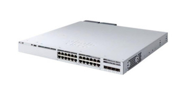 Cisco Catalyst 9300L-24T-4G-E Switch 24 Ports Manageable 3 Layer Supported Modular 4 SFP Slots Twisted Pair Optical Fiber