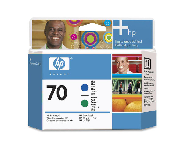 HP 70 Blue and Green Printhead