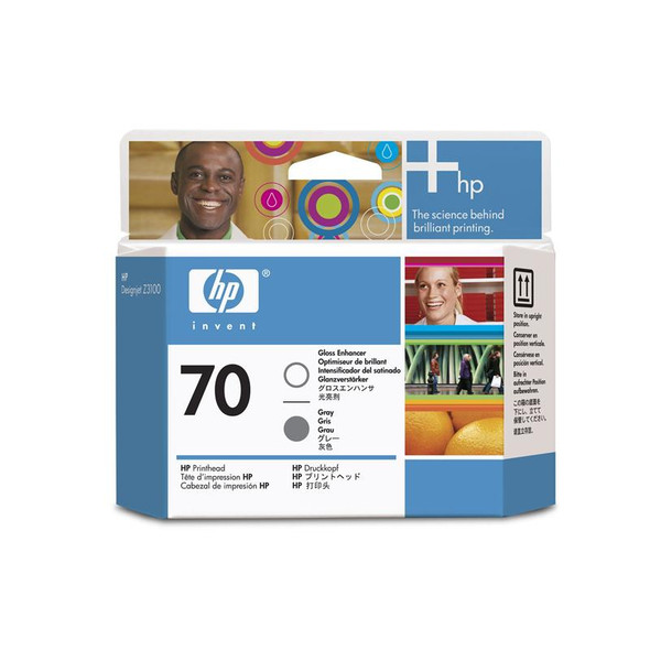 HP 70 Printhead and Print Cartridge 1 x Gray Gloss Enhancer