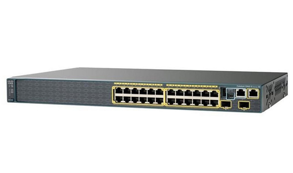 Cisco 24-Ports 24 10/100/1000 + 2 SFP+ Layer 2 Rack-mountable 1U Network Switch