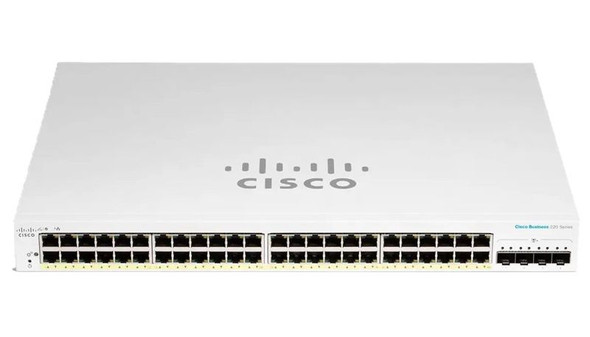 Cisco Business 220 48-Ports 10/100/1000 + 4 x Gigabit SFP Uplink Layer 2 Managed Rack-Mountable Network Switch