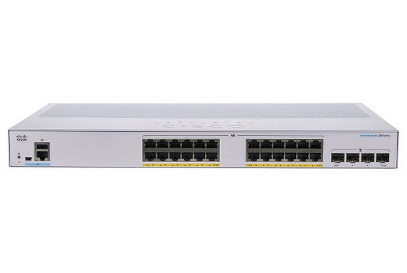 Cisco Business 250 24-Ports 10/100/1000 + 4 x 10 Gigabit SFP+ Layer 3 Managed Rack-Mountable Network Switch