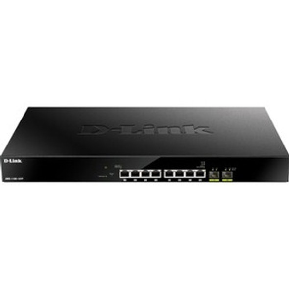 D-Link 8Port Multi-Gigabit Ethernet Smart Managed PoE Switch with 2 10GbE SFP+ Ports 8 Ports Manageable 2 Layer Supported Modul