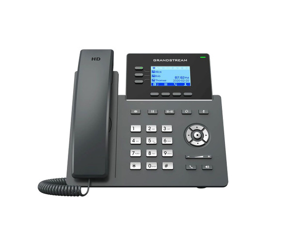 Grandstream 3-Line Dual-Port Ethernet 2.48-inch LCD Carrier Grade VoIP Phone