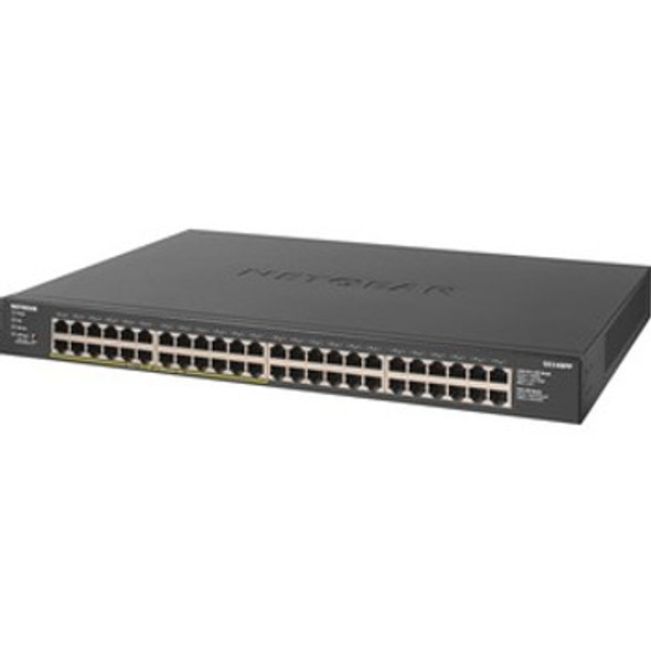 Netgear GS348PP Ethernet Switch 48 Ports 2 Layer Supported Twisted Pair Desktop Rack-mountable 3 YearLifetime Limited (Refur