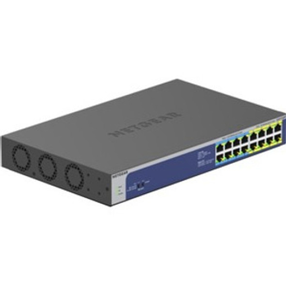 Netgear GS516UP Ethernet Switch 16 Ports 2 Layer Supported 456.80 W Power Consumption 380 W PoE Budget Twisted Pair PoE Por