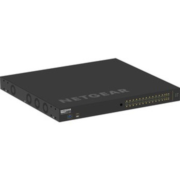 Netgear M4250-26G4F-PoE++ AV Line Managed Switch 24 Ports Manageable 3 Layer Supported Modular 4 SFP Slots 48.80 W Power
