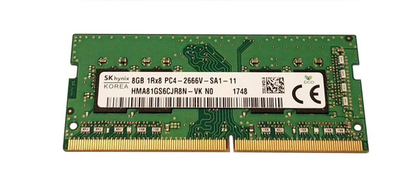 Hynix 8GB 2666MHz DDR4 PC4-21300 Non-ECC CL19 260-Pin SoDimm 1.2V Single Rank x8 Memory Module