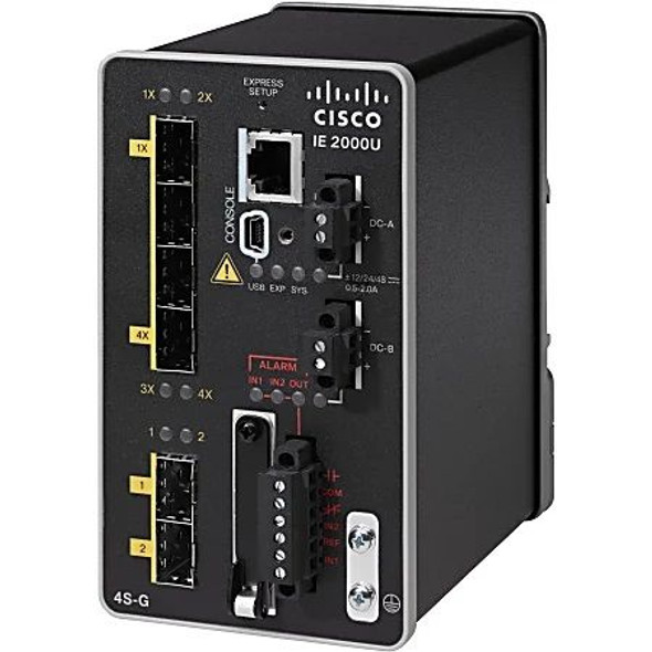 Cisco Industrial Ethernet 2000U-4T-G 6-Ports Managed Din Rail Mountable Network Switch