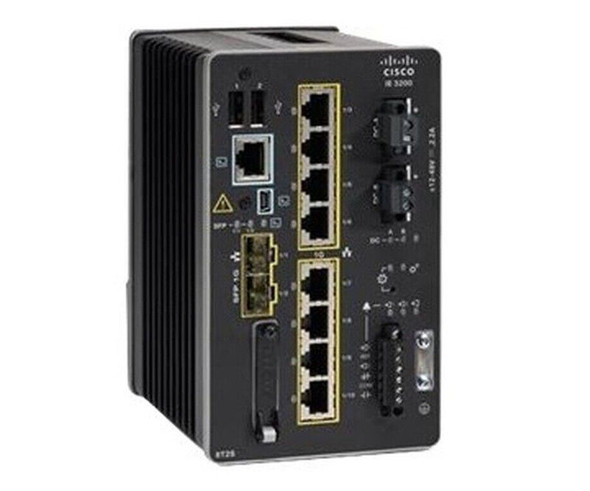 Cisco Catalyst IE-3300 8-Ports 10x 10/100/1000 + 2x SFP PoE+ Layer 3 Managed DIN Rail-Mountable Network Switch - TAA Compliant