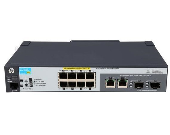 HP ProCurve 2615-8-PoE 8-Ports 10/100Base-T with 2 Combo Gigabit SFP Ports & 2 Ethernet Ports Managed Fast Ethernet Switch