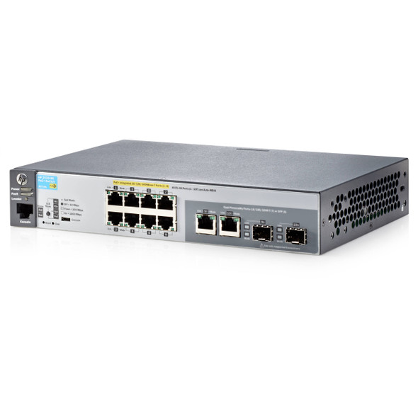 HP Aruba 2530-8G-PoE+ 8 Port 10/100/1000Base-T Gigabit Ethernet Managed Rack Mountable Net Switch