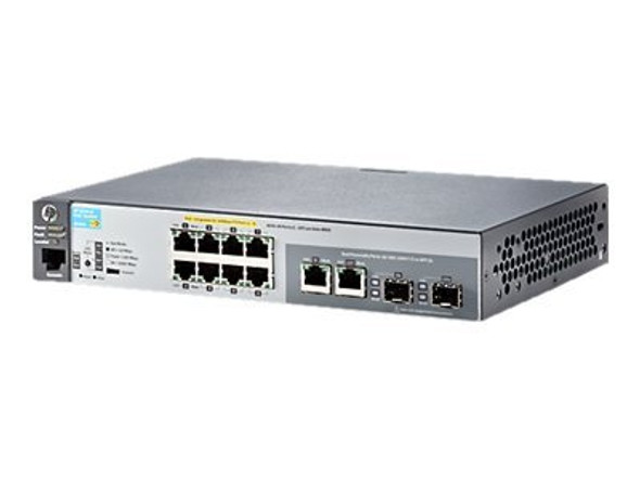 HPE Aruba 2530-8-PoE+ 8-Ports 8 x 10/100 + 2 x Gigabit SFP + 2 x 10/100/1000 Managed 1U Rack-Mountable Switch