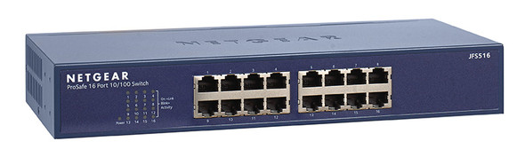 NetGear ProSafe 16Ports 10/100Mb/s RJ45 Fast Ethernet Rackmount Switch