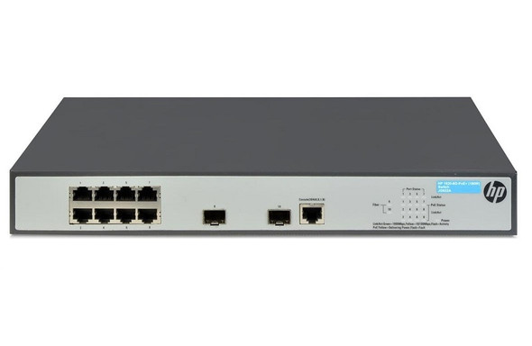 HP OfficeConnect 1920-8G 8-Ports 10/100/1000 (PoE+) with 2 Gigabit SFP Layer-3 Managed Gigabit Ethernet Switch