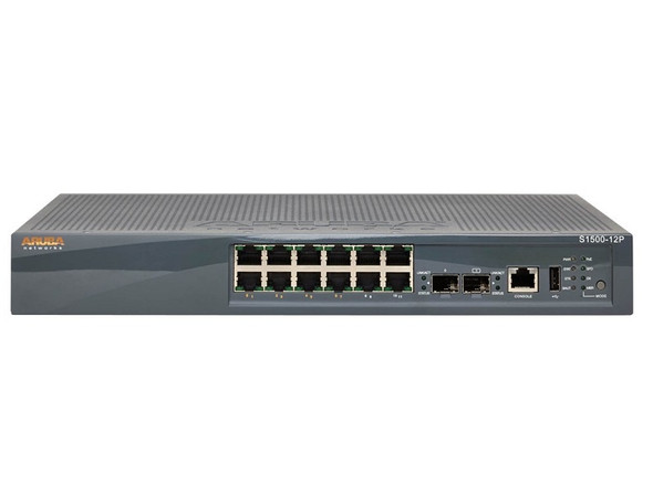 HPE Aruba S1500 12-Ports 8 x 10/100/1000 + 4 x 10/100/1000 + 2 x SFP Mobility Access Gigabit Ethernet Network Switch